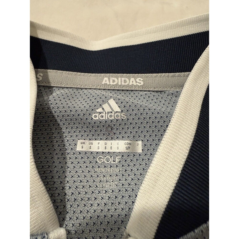 Women’s adidas Golf Sleeveless 1/4 Zip Polo Shirt Navy White Size S - Picture 4 of 11